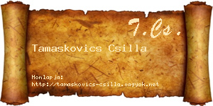 Tamaskovics Csilla névjegykártya