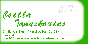 csilla tamaskovics business card